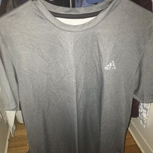 Gray adidas workout T-shirt
